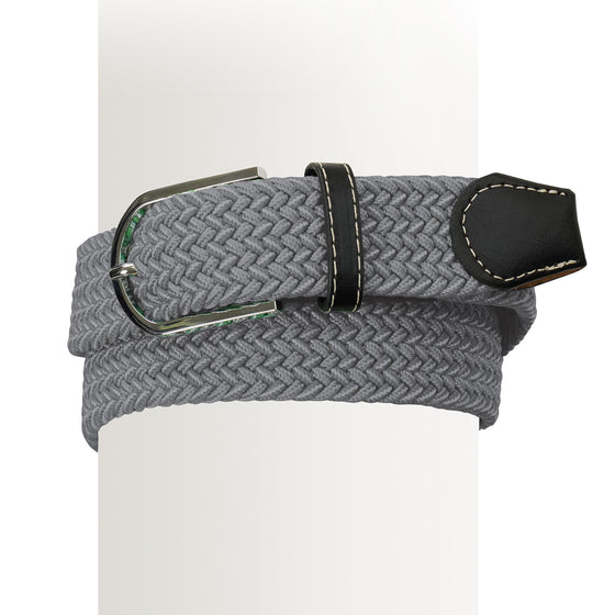 Black Clover Braided Stretch Navy/White/Grey 3 Tone Belt at  Women's  Clothing store