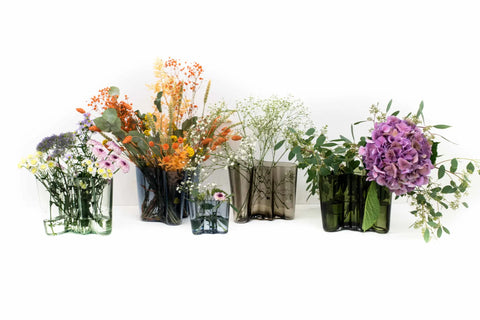 Design vase Iittala Alvar Aalto in different colors