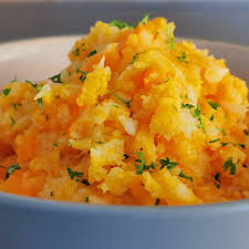 Mashed celeriac and carrot