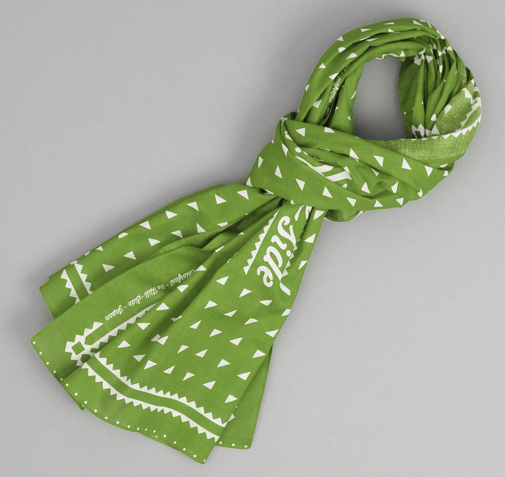 Classic Logo Souvenir Bandana Scarf, Green