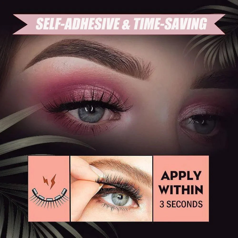 Reusable self-adhesive eyelashes