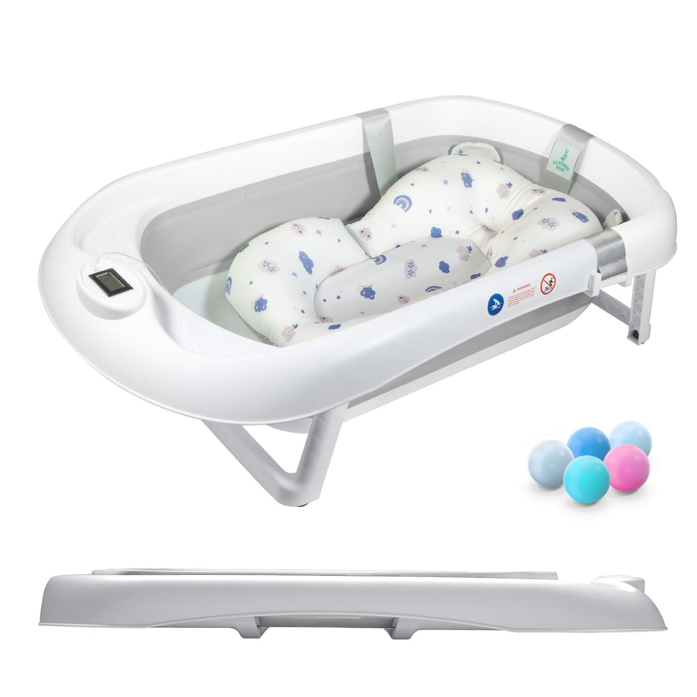 Baignoire Pliable BéBé Baignoire Bebe, Plastique Bain Bebe pour Nouveau  pieds Antidérapants - DisMerci