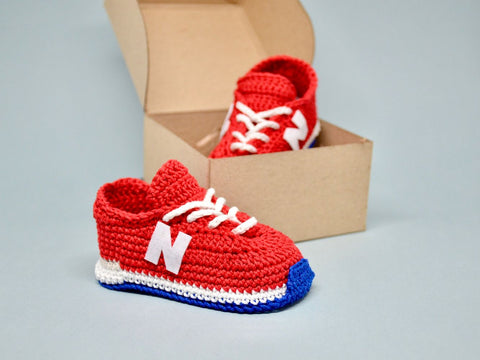 Crochet Baby Sneakers Patterns | Handmade New Balance-Inspired Footwear
