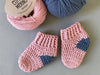 socks crochet pattern for 0-3 months