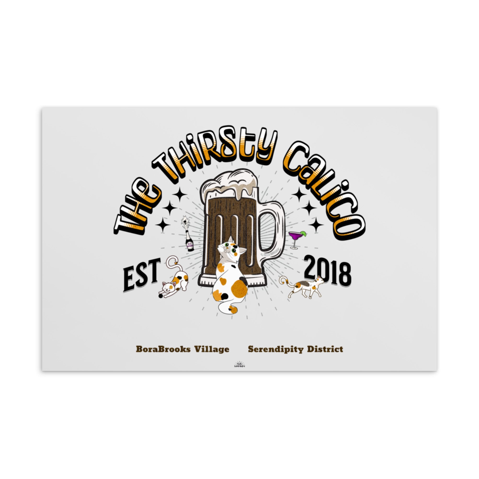 The Thirsty Calico Postcard