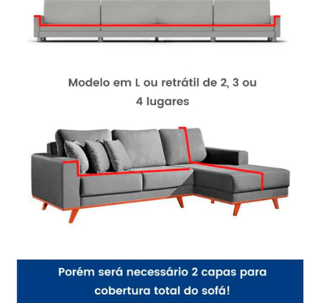 Capas de sofás spandex ajustável para todos modelos e tamanhos