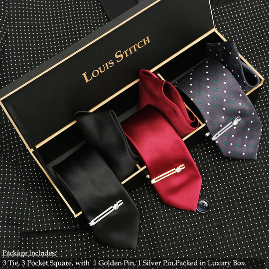 Louis Stitch Mens Neck Ties And Cufflinks - Buy Louis Stitch Mens