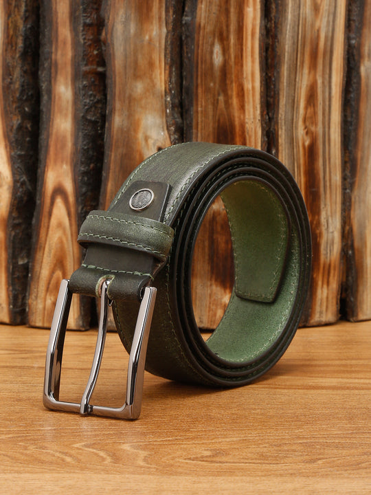 Buy Louis Stitch Men Sacramento Green Braided Elastic Stretch Belt with  Leather Tipped End Online