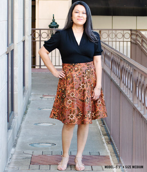 Batik Wrap Skirt - Tawny Rose - 139Made, LLC