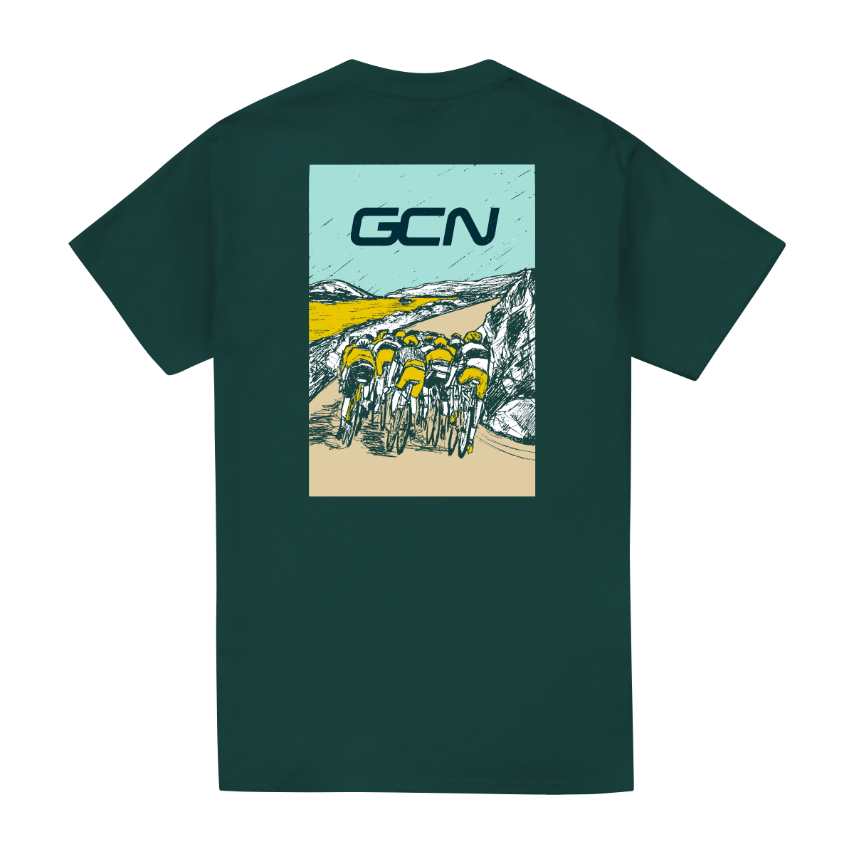 GCN Peloton Sketch T-Shirt - Green