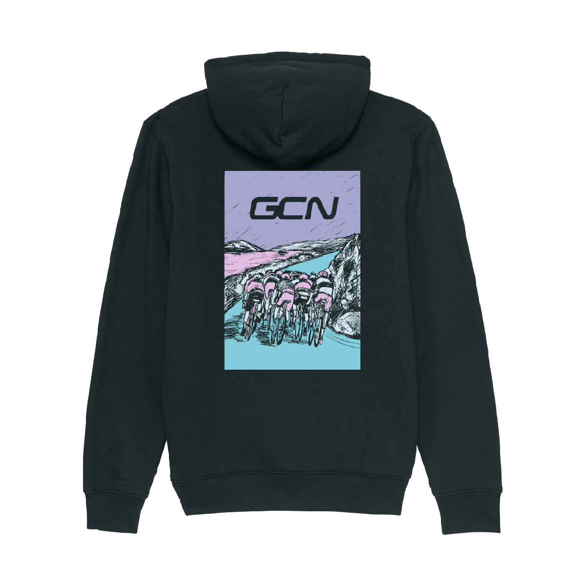 GCN Peloton Sketch Hoodie - Black