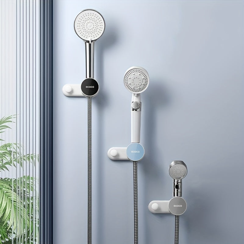 Adjustable Shower Head Holder with 360-Degree Rotation, No-Drill Mounting