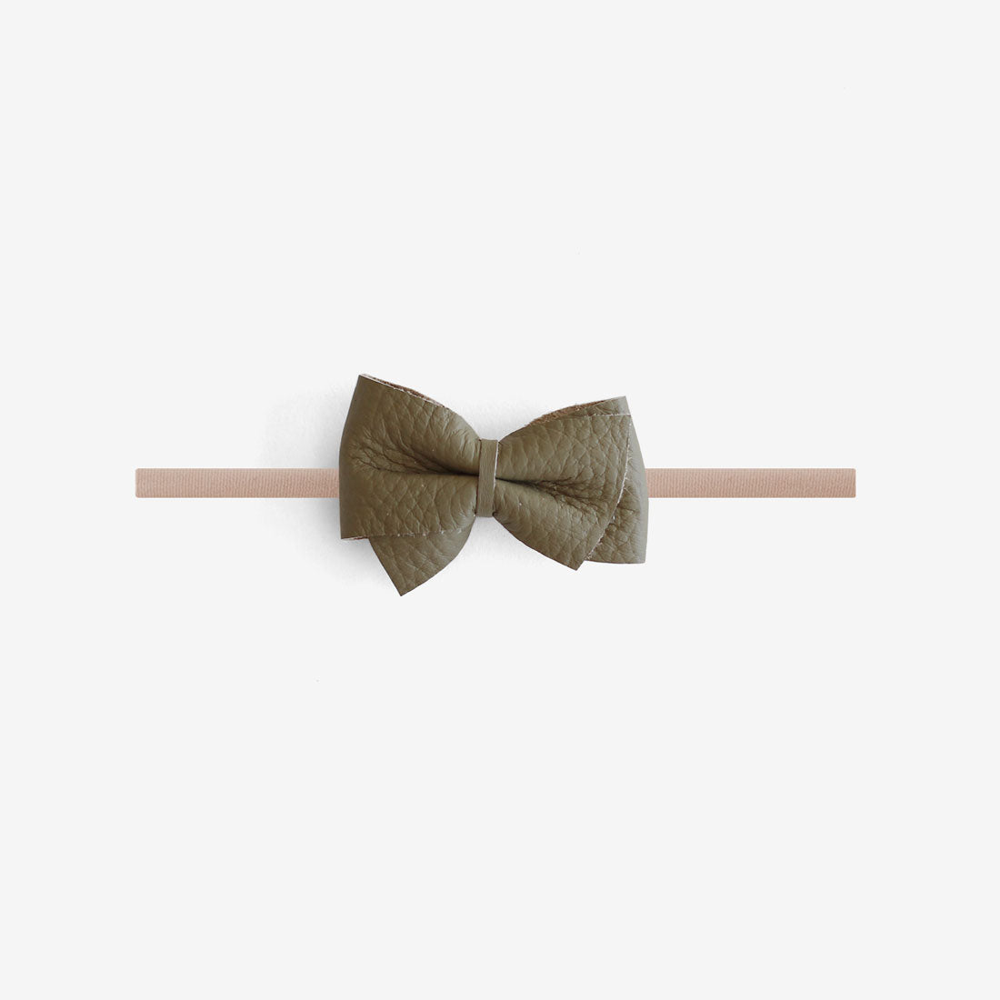 Blaire Petite Leather Bow Headband - Cadet