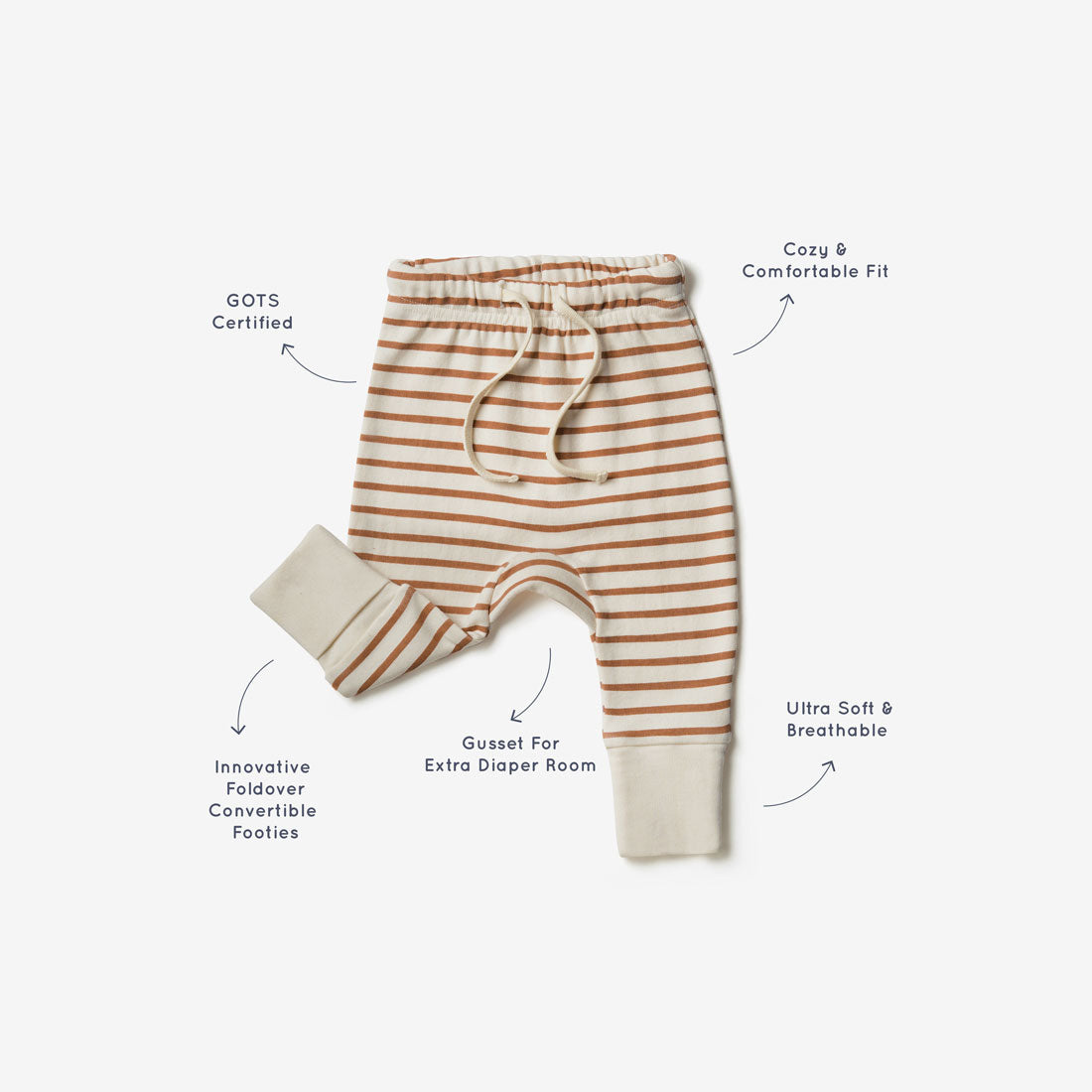 Organic Cotton Harem Pants - Milo Stripe