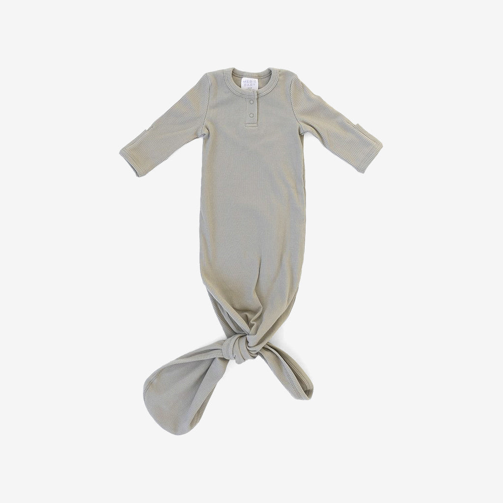 organic knotted baby gown