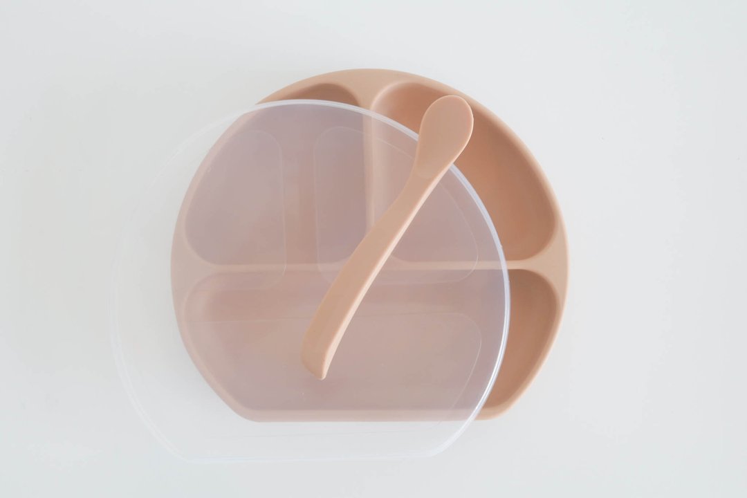 Silicone Suction Plate Set - Peach