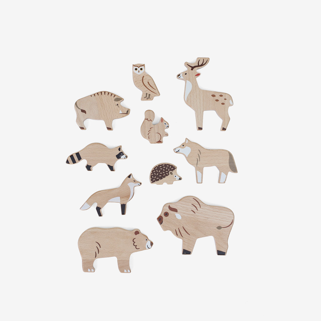 Wooden Animals Play Set - Forest