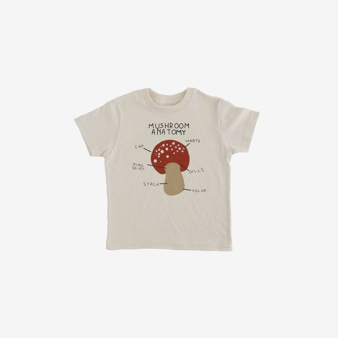 Kid's Cotton Tee - Anatomy of a Mushroom