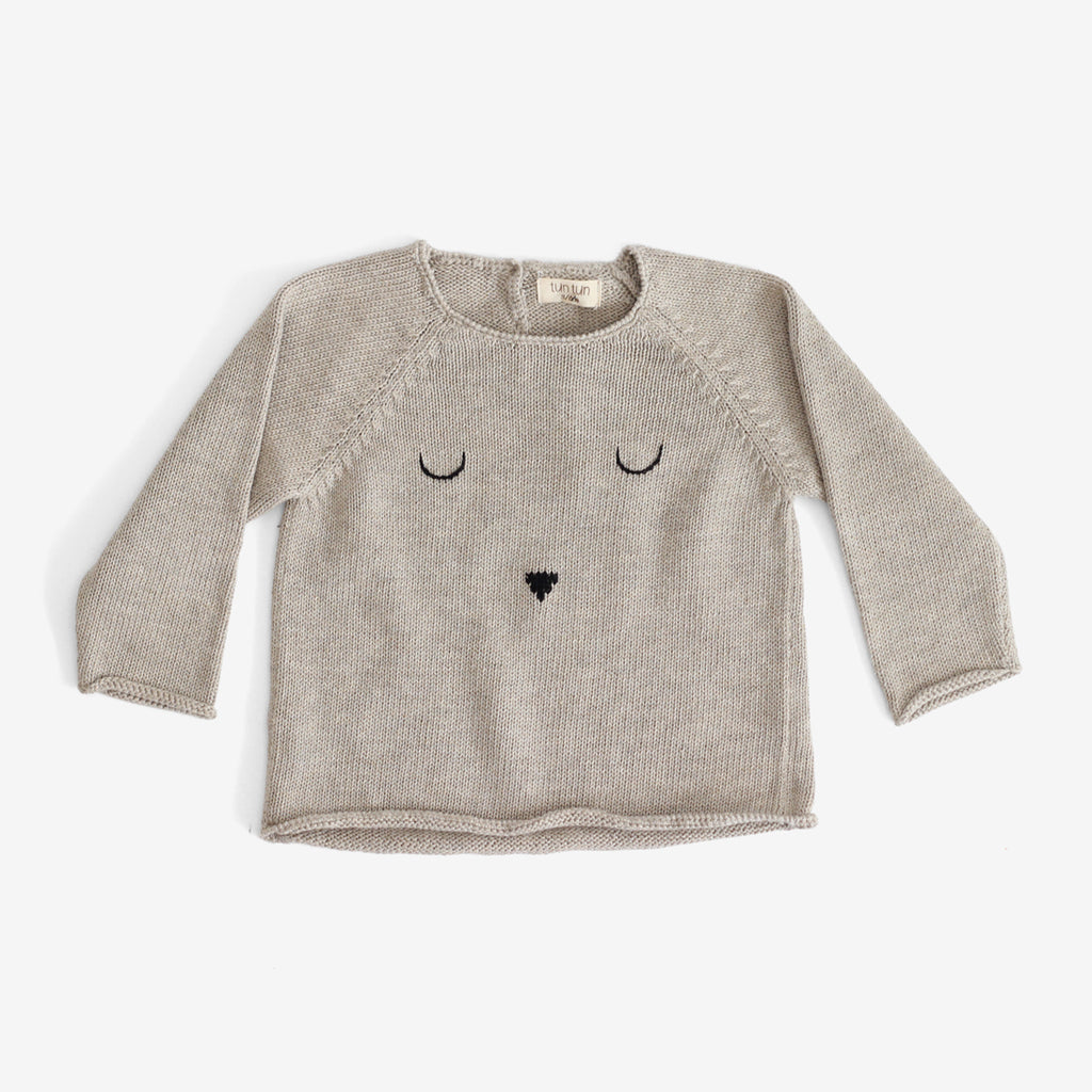 Pima Bunny Face Sweater - Taupe – bitte