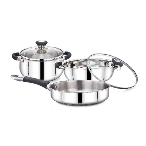 Ecstasy 5Pcs Stainless Steel Cookware Set