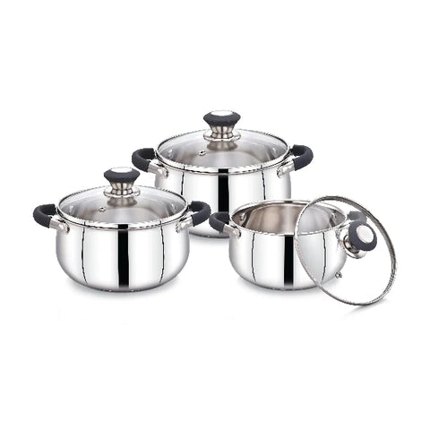 Ecstasy 6Pcs Stainless Steel Cookware Set