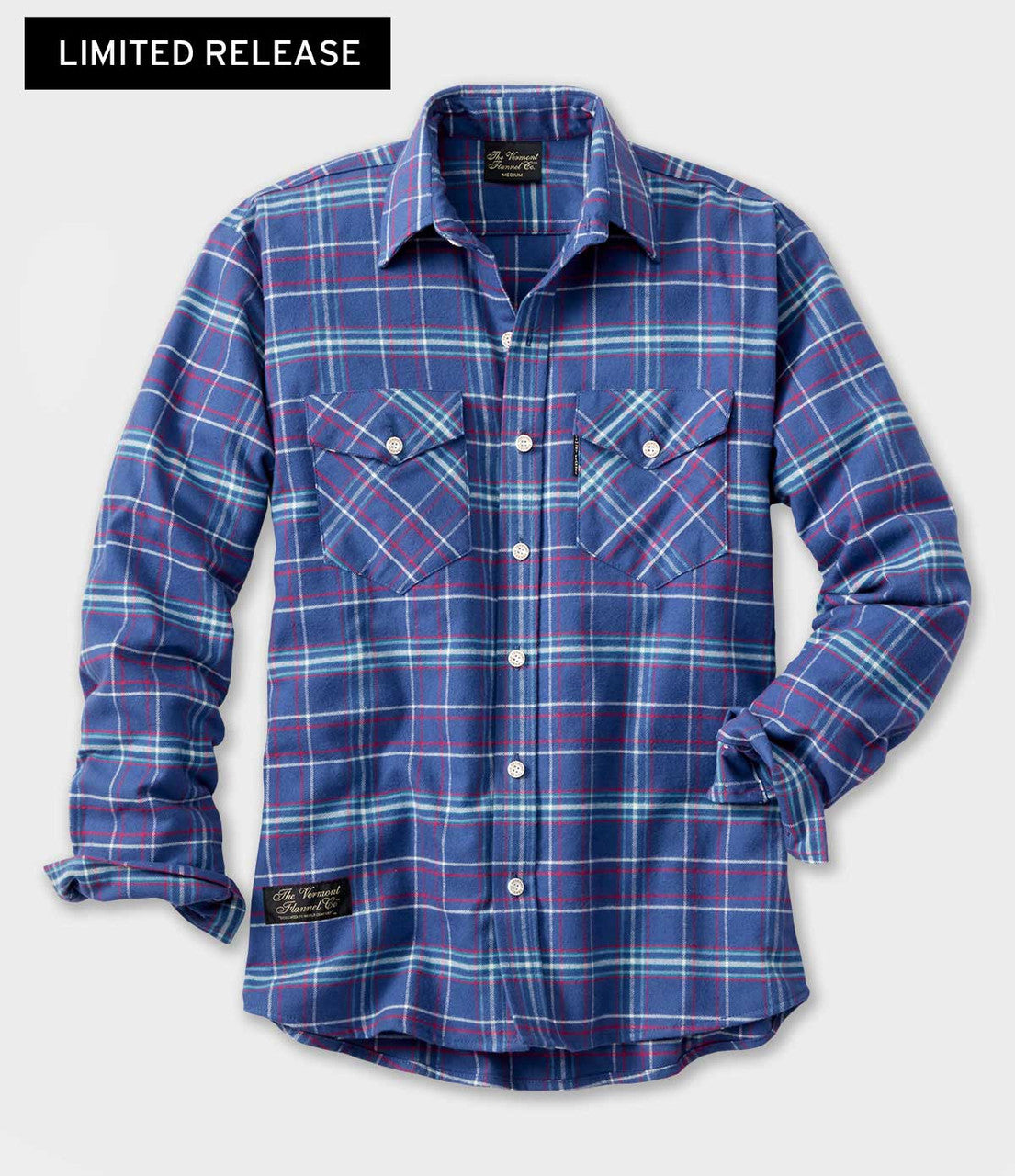  Men's Classic Flannel Shirt - Blue Jay 