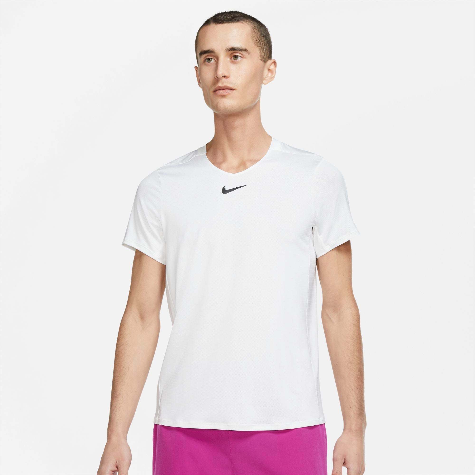 NIKE COURT DRI-FIT ADVANTAGE MENS TENNIS TOP WHITE/BLACK – Park Outlet Ph