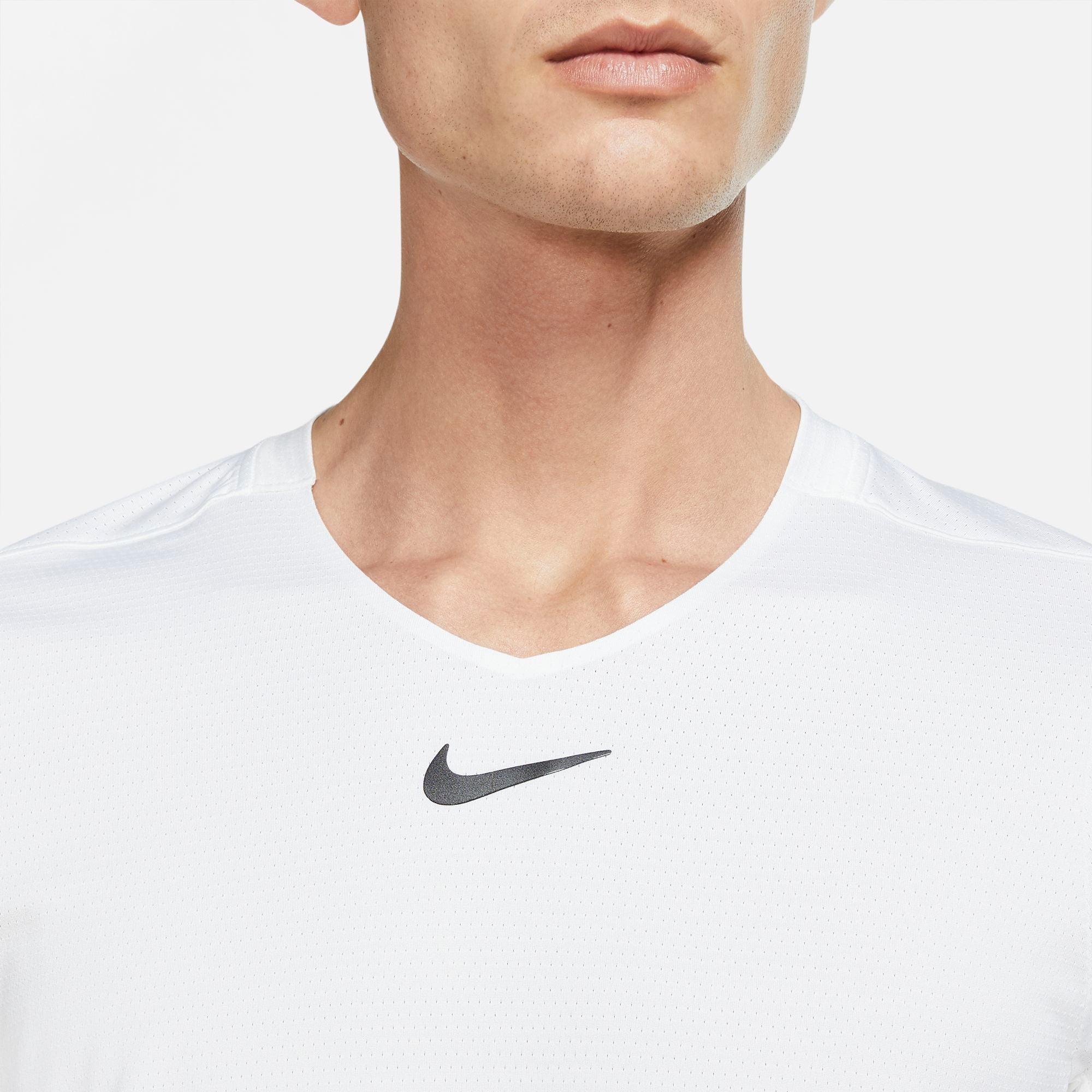 NIKE COURT DRI-FIT ADVANTAGE MENS TENNIS TOP WHITE/BLACK – Park Outlet Ph