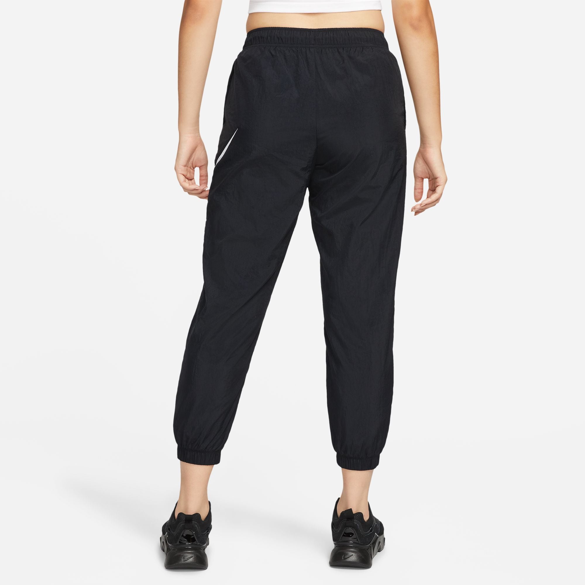 NIKE SPORTSWEAR ESSENTIAL WOMEN'S MID-RISE PANTS BLACK/WHITE – Park ...