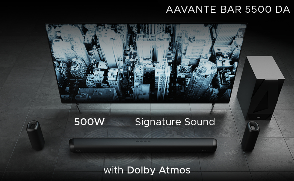 boAt Aavante Bar 5500DA - 5.1.2 Channel 500W Dolby Atmos Bluetooth Soundbar