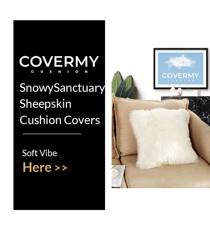 White SnowySanctuary Cushion Covers