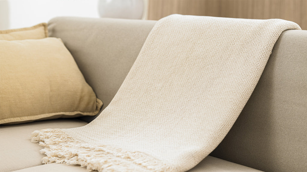 sofa beige throws 