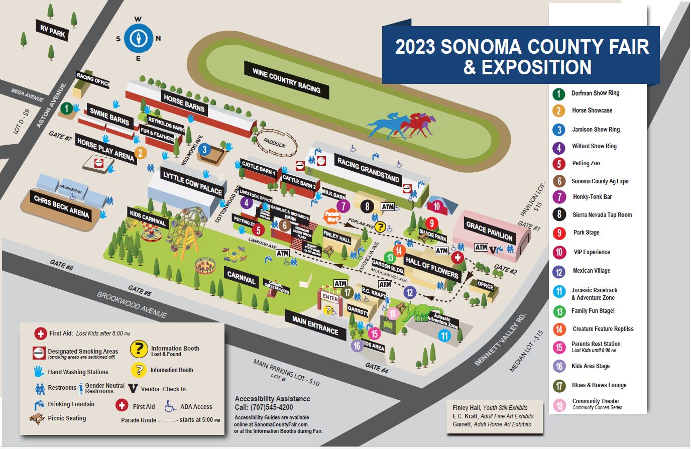 2023 Sonoma County Fair Fairgrounds Map