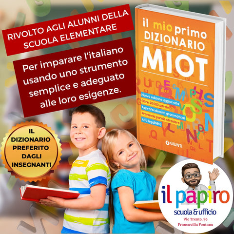 Dizionario Italiano MIOT Il mio primo bambini scuola elementare