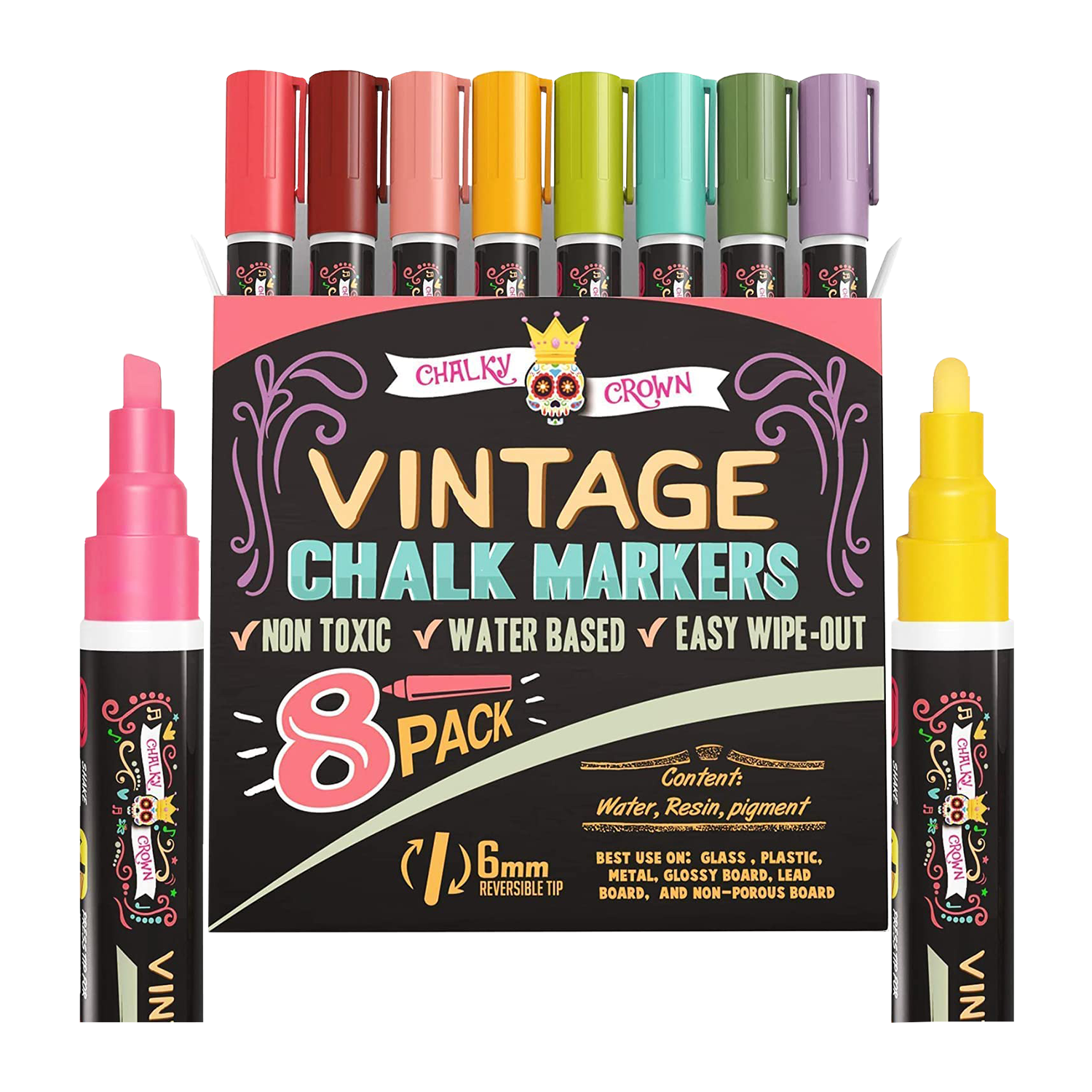 White Dry Erase Chalk Markers Liquid White Chalk Markers - Temu