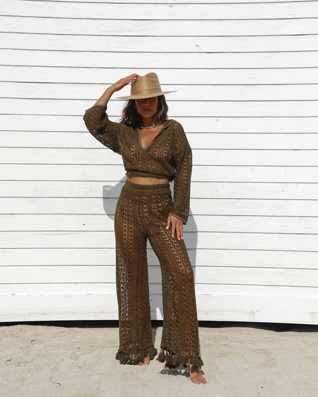 Stevie Crochet Wide Leg Pants