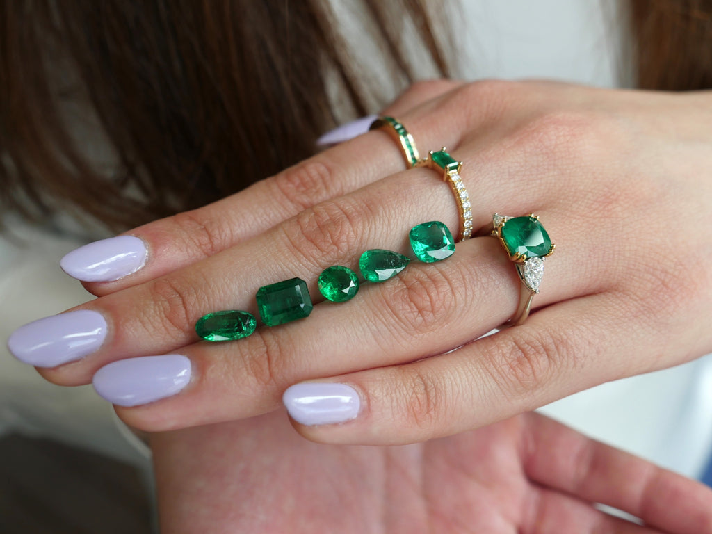 Emeralds in Various Cuts