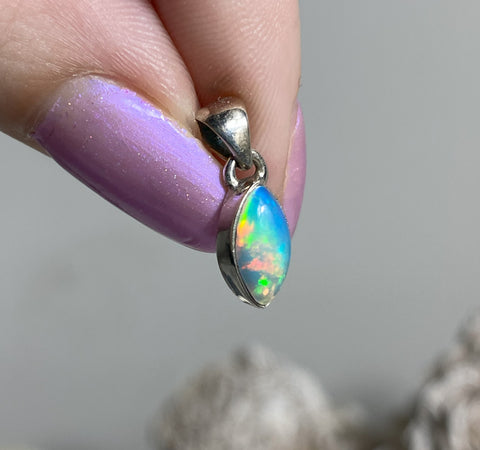 Welo Opal Sterling Silver Pendant