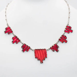 Red Skyscraper Necklace - TruFaux Jewels