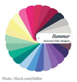 Summer palette; cool color palette