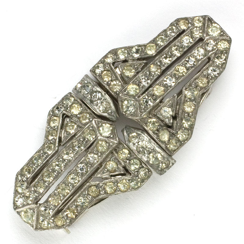 Art Deco Rhinestone Dress Clips – Estate Beads & Jewelry