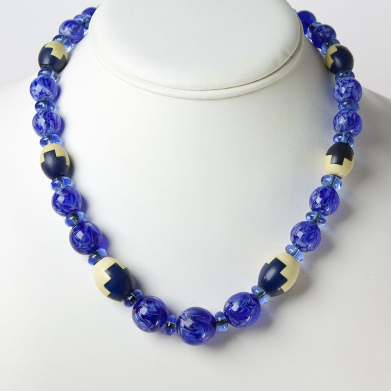 Sold at Auction: C 1950s French Louis Rousselet Glass Bead Necklace