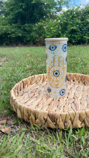 Evil Eye Frosted tumbler - Modern Creations Gift Shop L.L.C