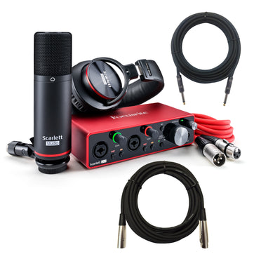 Focusrite Scarlett 2i2 Studio (3rd Gen) Recording Package PODCASTING P –  Kraft Music