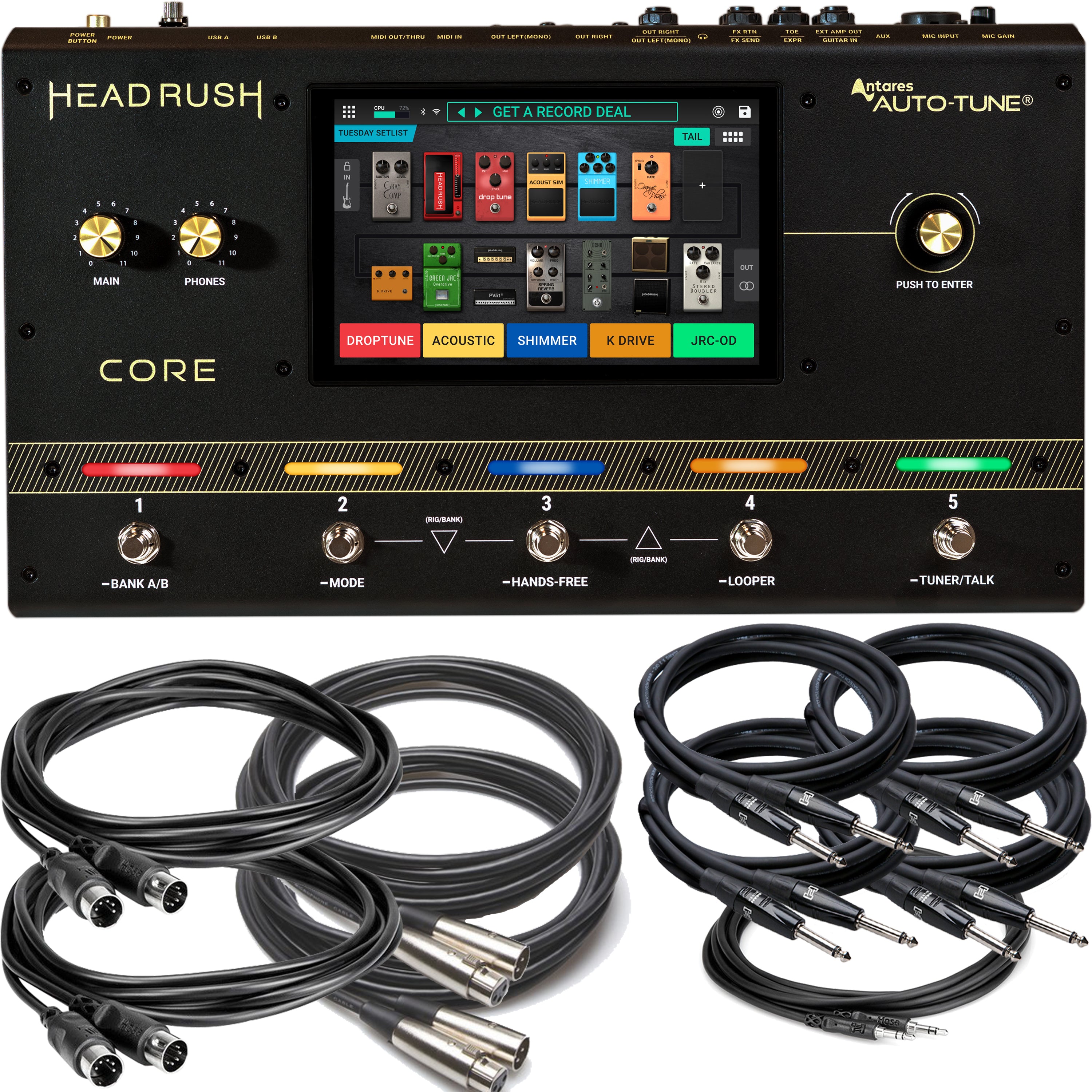 HeadRush Core Guitar FX/Amp Modeler/Vocal Processor BONUS PAK