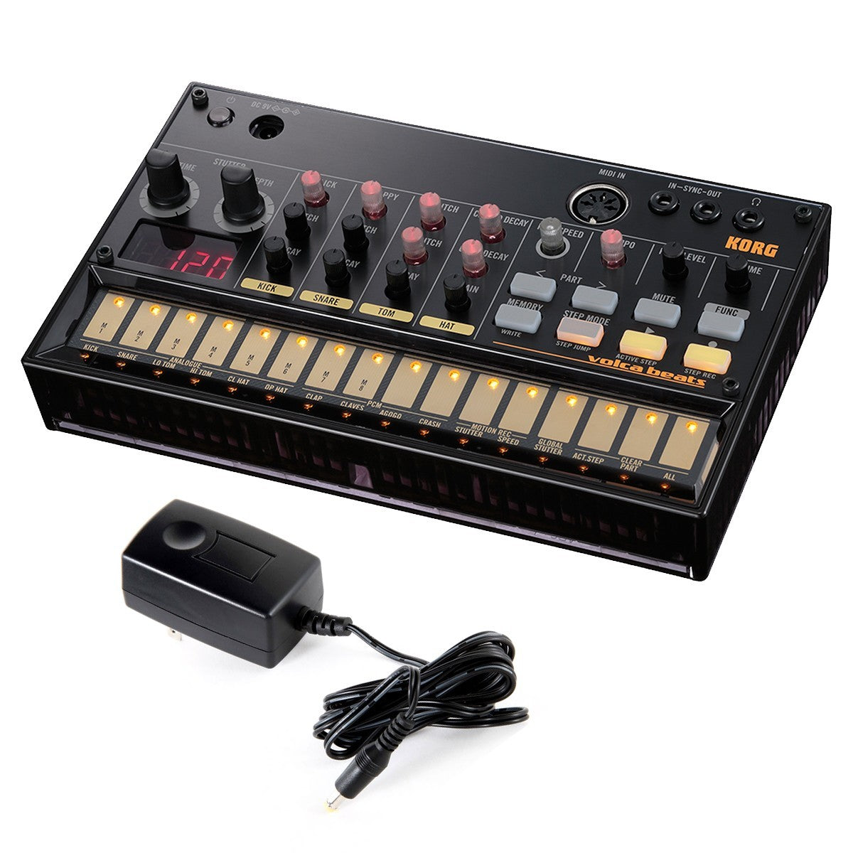 Korg Volca Beats Analog Rhythm Machine POWER & CABLE RIG – Kraft Music