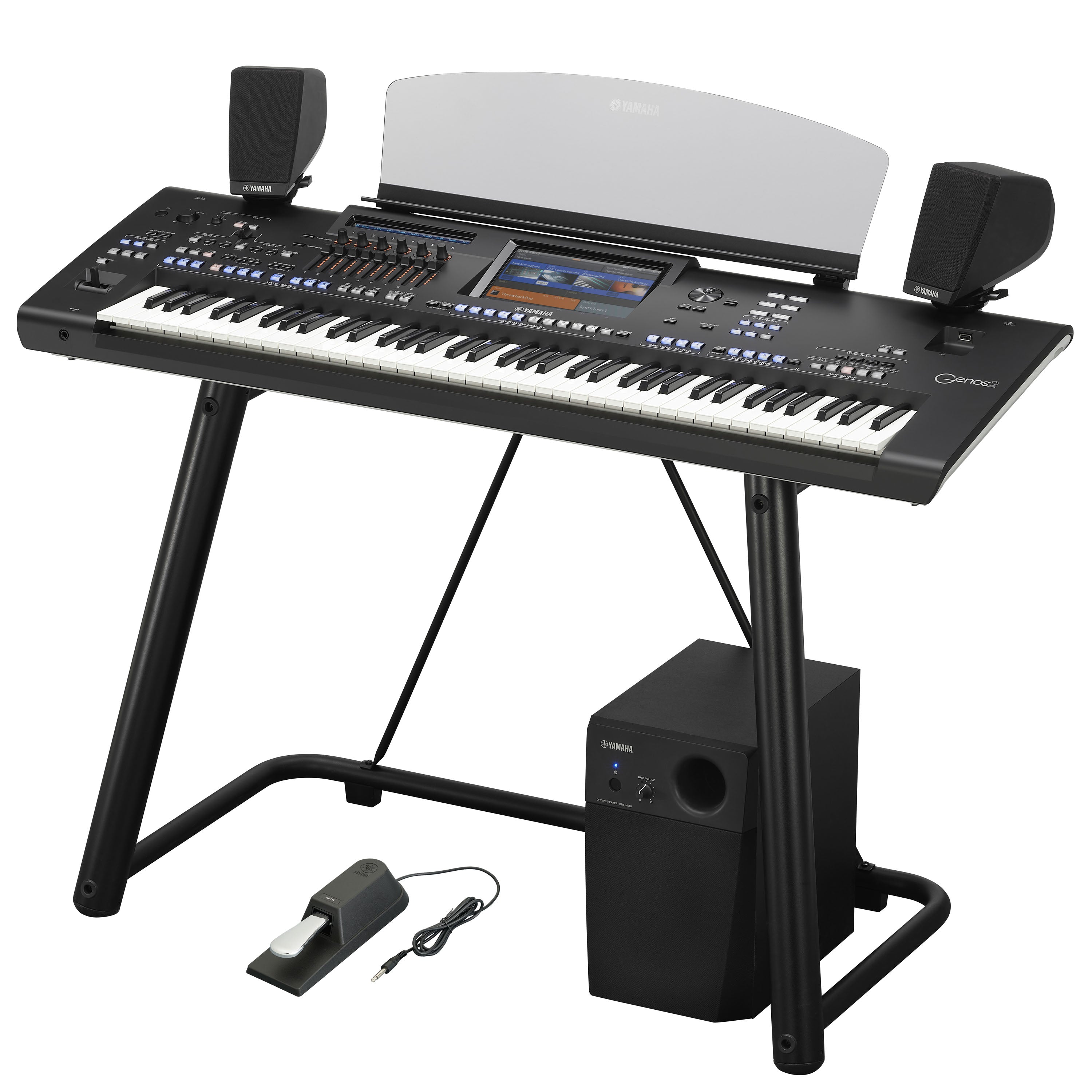 Yamaha Genos2 76-key Arranger Workstation Keyboard COMPLETE HOME BUNDLE