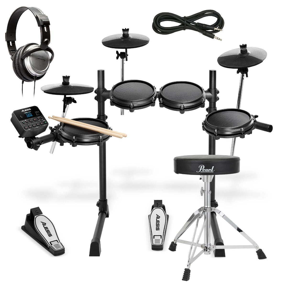 Alesis Turbo Mesh Electronic Drum Set BONUS PAK – Kraft Music