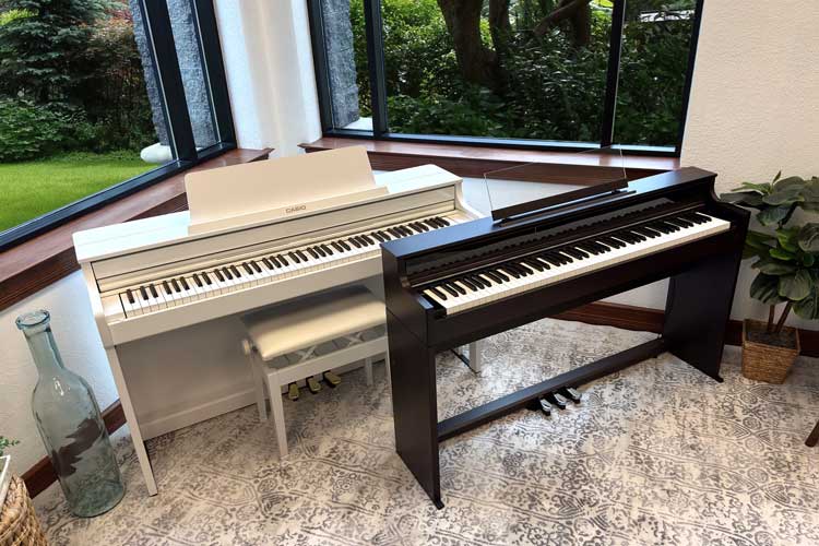 AP-550 - White and AP-S450 - Rosewood in a home setting