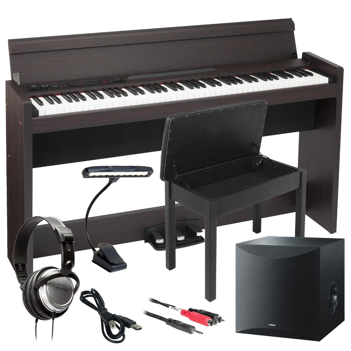 Korg LP-380U Digital Piano - Black COMPLETE HOME BUNDLE PLUS